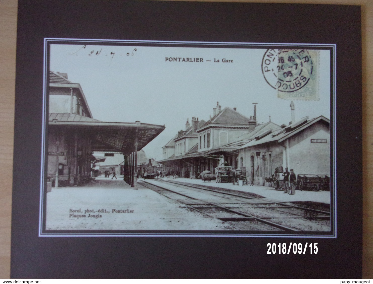 Pontarlier - La Gare - Retirage Photographique 24 X 16cm - Trains