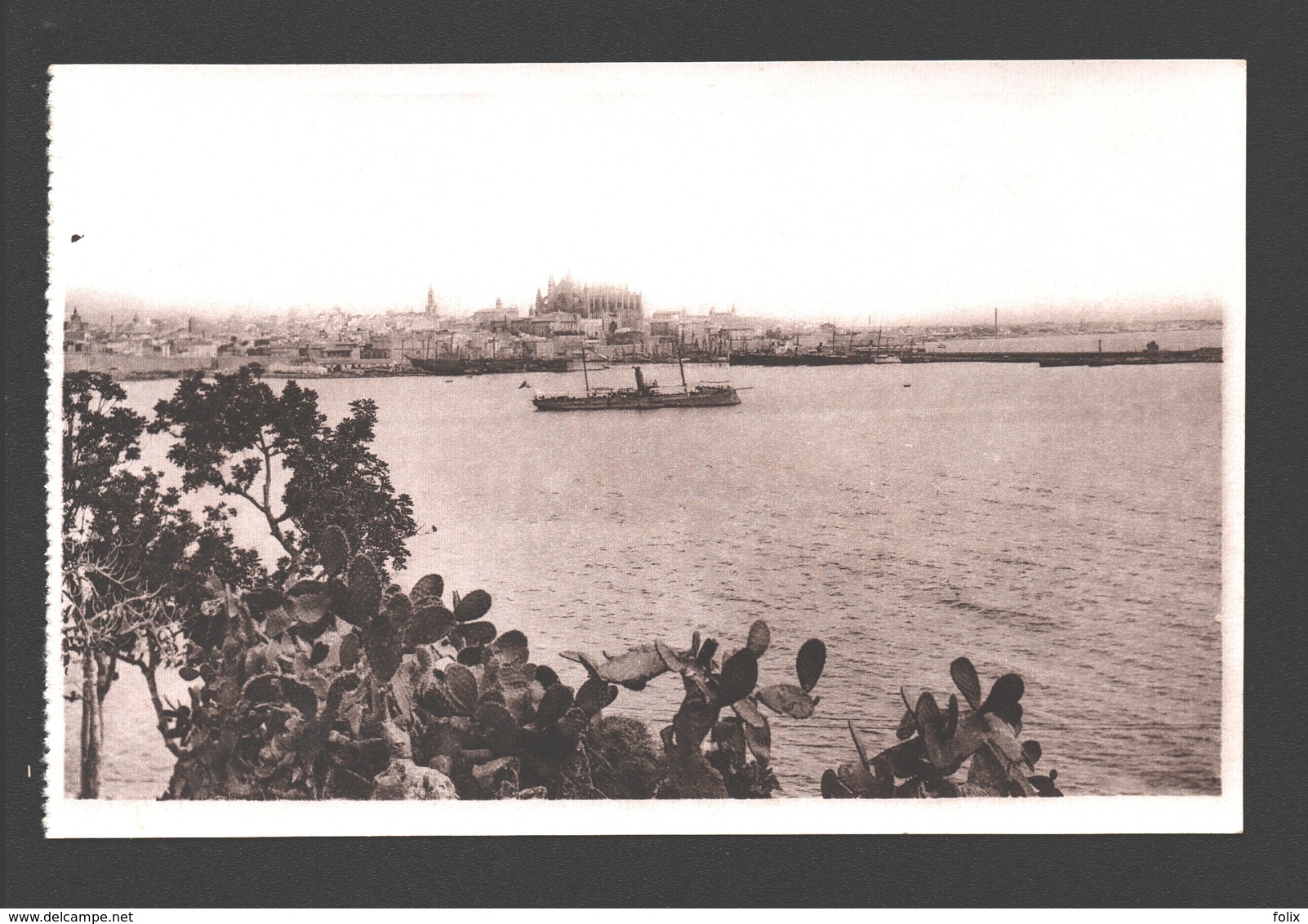 Palma De Mallorca - Vista General - Tarjeta De Foto Em Papel Fino - Edicion José Tous - Barco - Mallorca