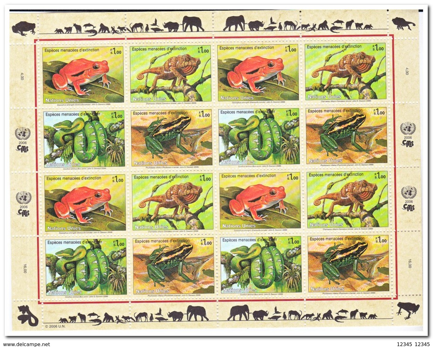 Geneve 2006, Postfris MNH, Frogs, Snakes, Amphibies - Ongebruikt