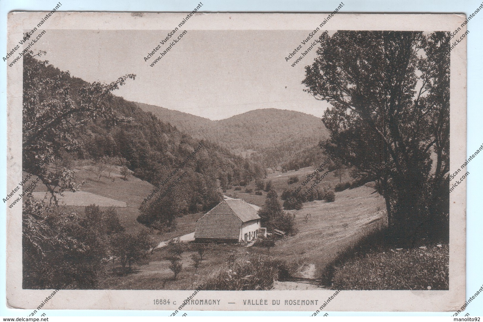 CPA GIROMAGNY (90) : Vallée Du Rosemont (datée 1942) - Giromagny