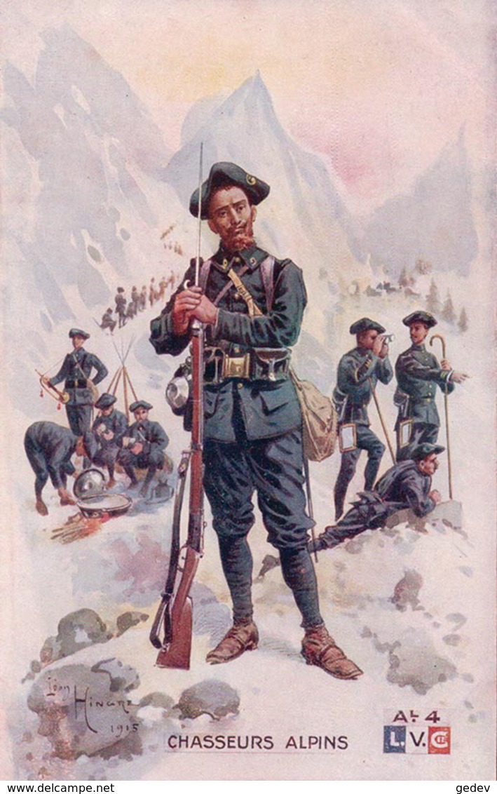 Guerre 14-18, Armée Française, Chasseurs Alpins, Illustrateur Léon Hingre (LVC 4) - Guerre 1914-18