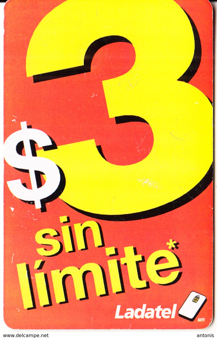 MEXICO - $3 Sin Limite, Chip IN4, 06/08, Used - Mexico