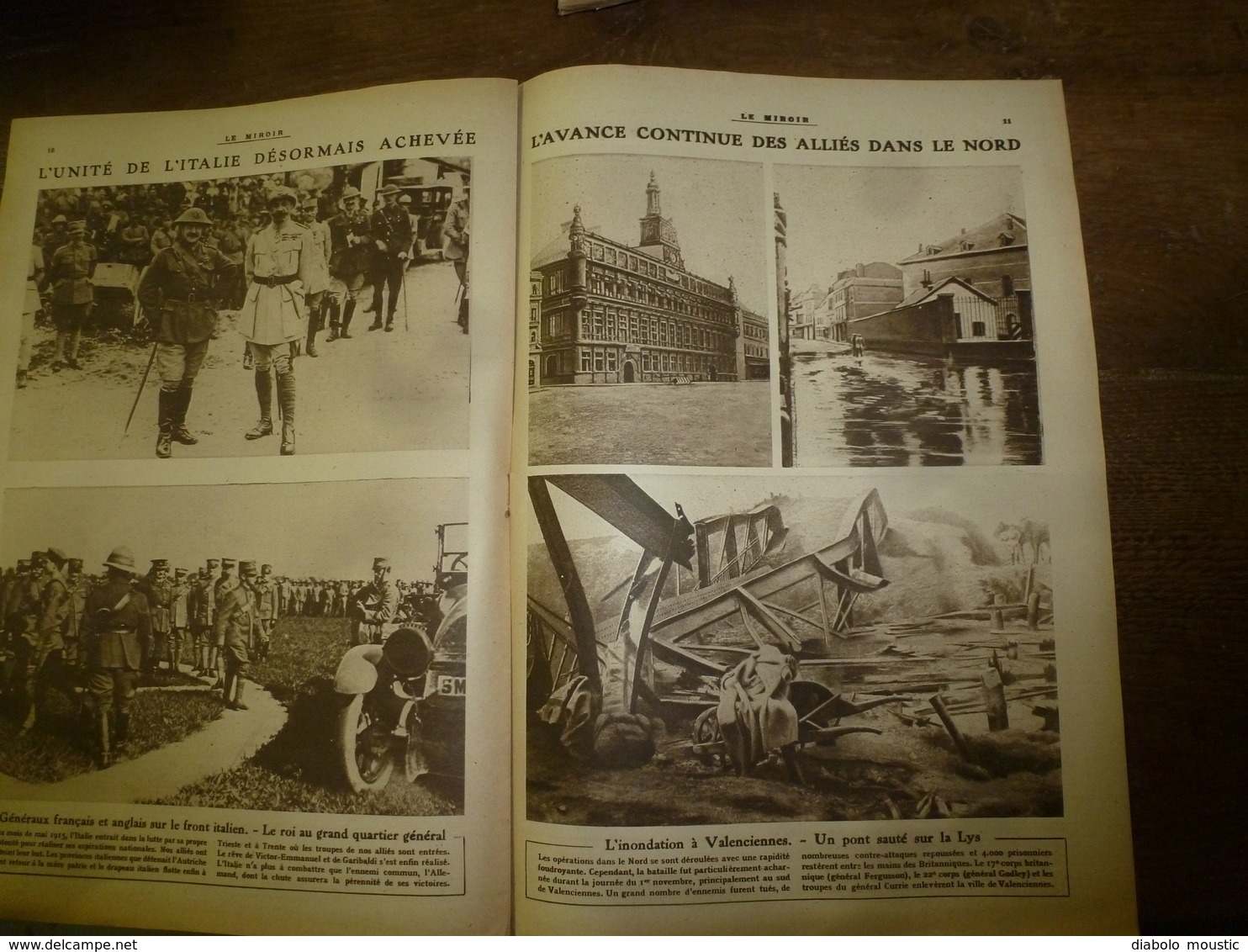 1918 LE MIROIR:Charles 1er Et Zita à Baden;Vienne;British Army à Lille;Pétain;Terribles Inondations à Valenciennes;etc - Français