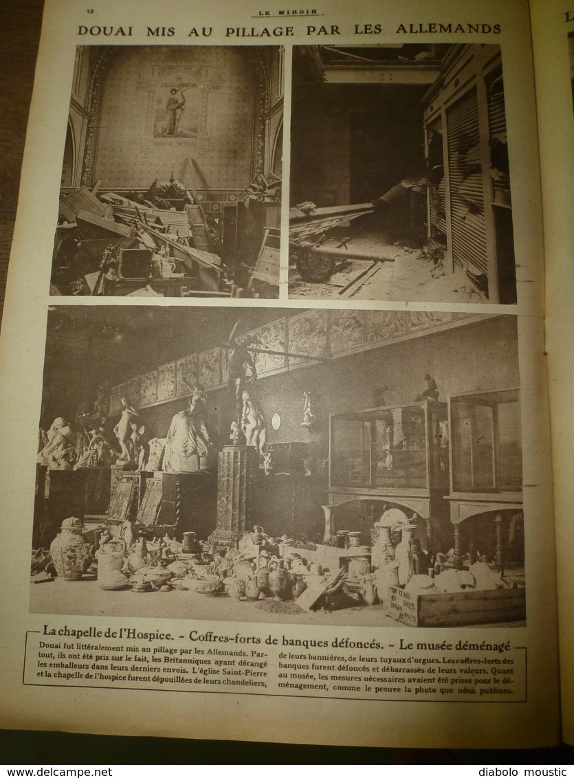 1918 LE MIROIR:Charles 1er et Zita à Baden;Vienne;British Army à Lille;Pétain;Terribles inondations à Valenciennes;etc