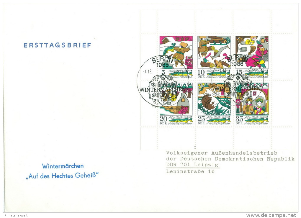 DDR 1901/06 Kleinbogen Auf Großformatigem FDC ESSt. - Sonstige & Ohne Zuordnung