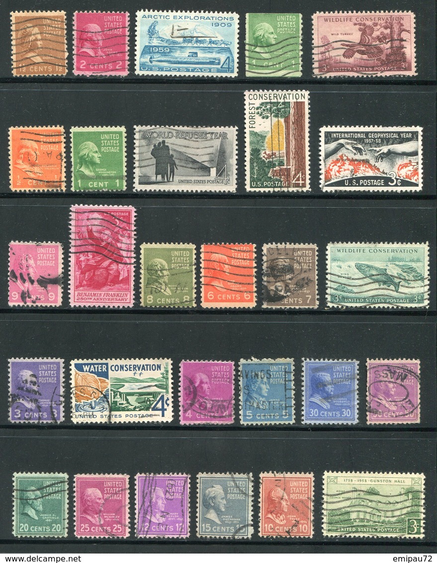 ETATS UNIS- Lot De Timbres Oblitérés - Collections