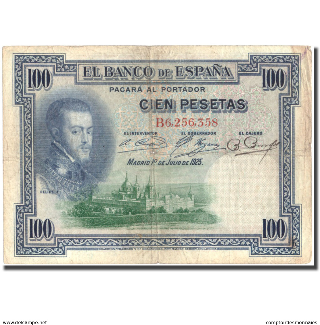 Billet, Espagne, 100 Pesetas, 1925, 1925-07-01, KM:69b, TB+ - 100 Pesetas