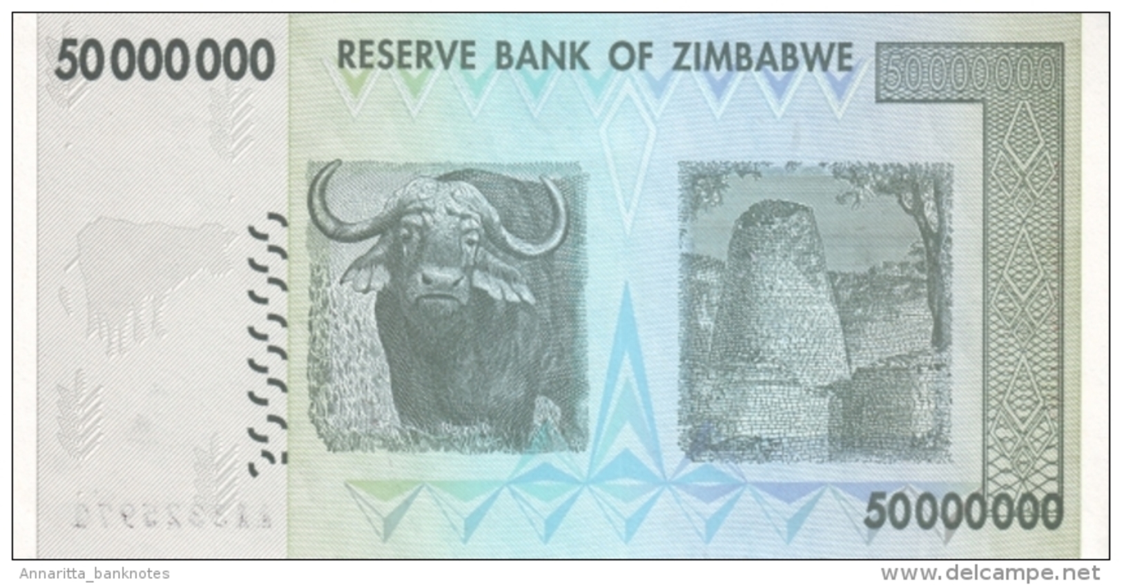 ZIMBABWE 50 MILLION DOLLARS 2008 P-79 UNC  [ZW170a] - Zimbabwe