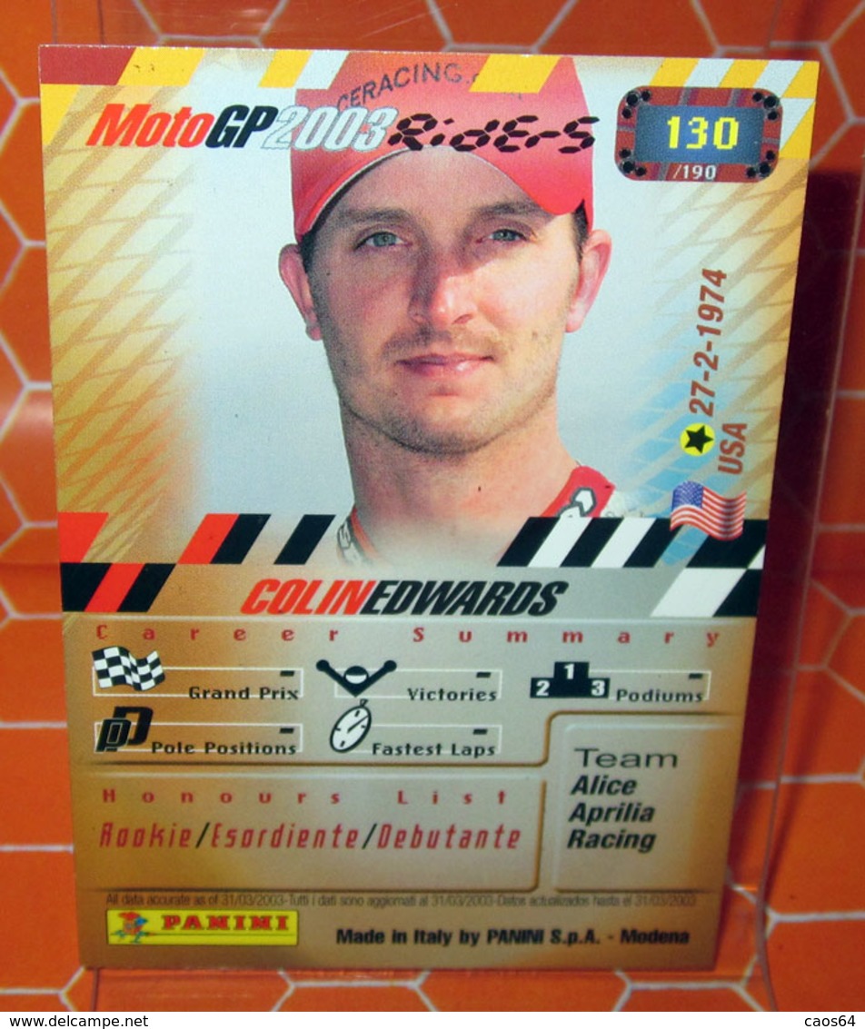 MOTO GP PANINI 2003  COLIN EDWARDS 130 - Motori