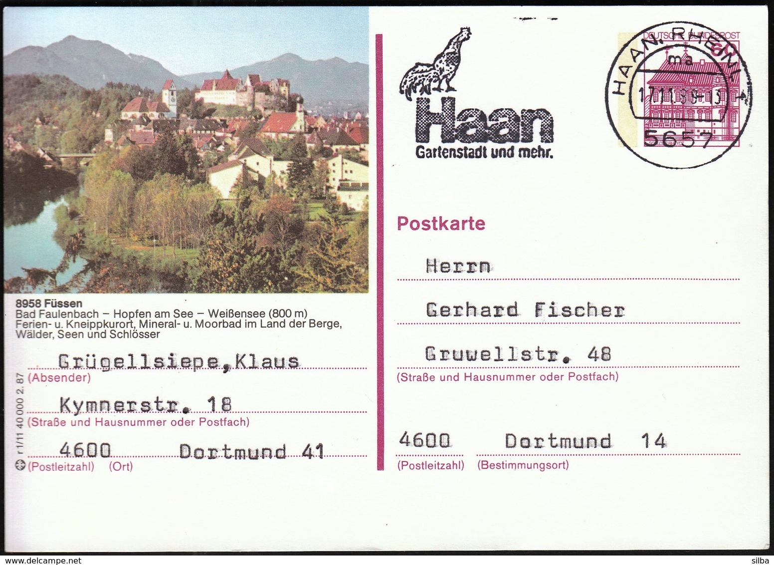 Germany Haan 1989 / Rooster / Fussen - Farm