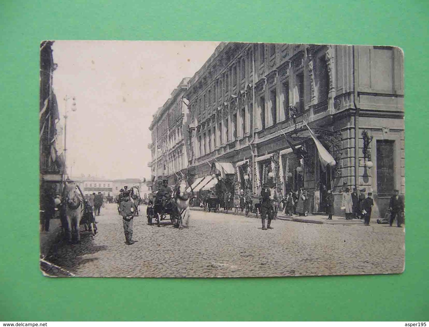 Moscow 1910x Tverskaya Street. Yeliseyev's Shop, Cabman. Russian Postcard - Russie