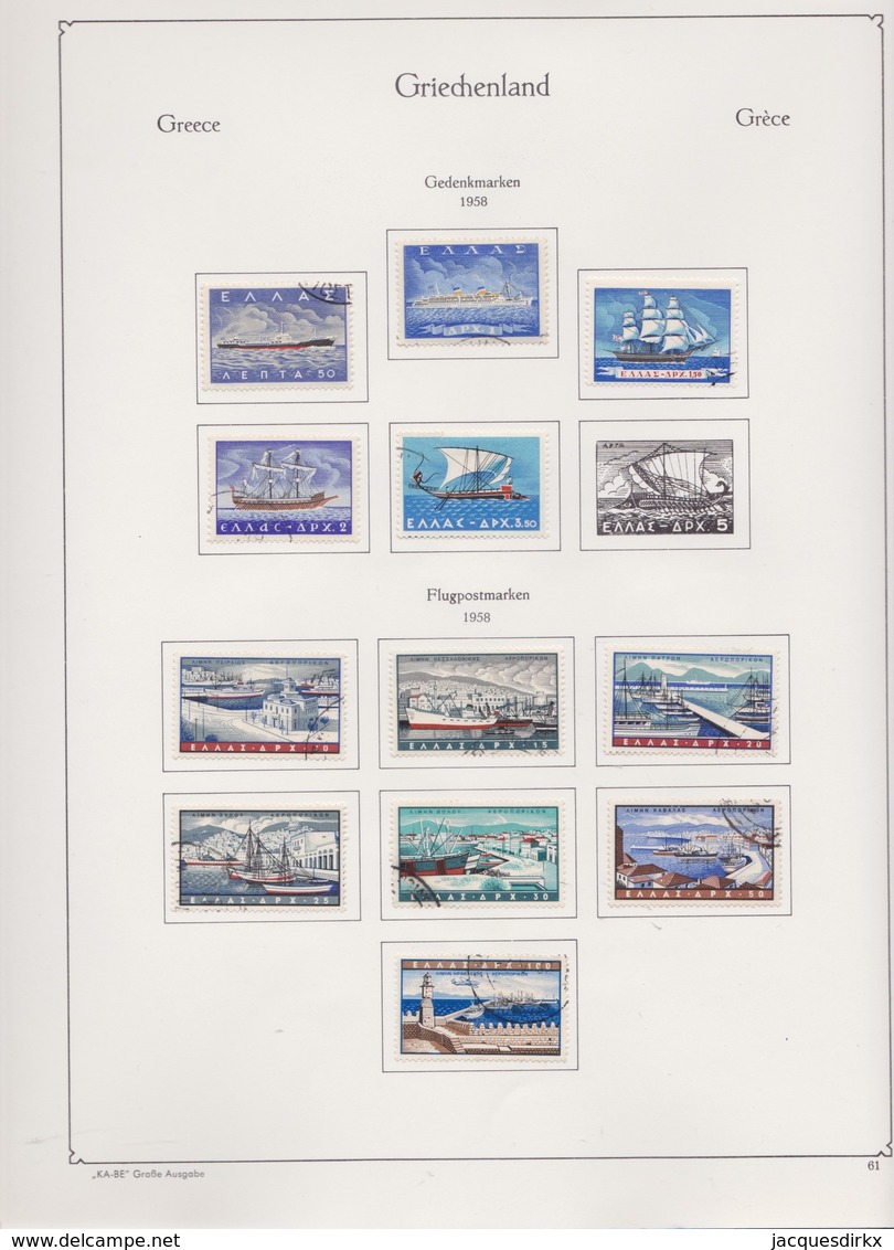 Greece    .    Page  With Stamps     .   O    .   Gebruikt   .   /     .   Cancelled - Used Stamps