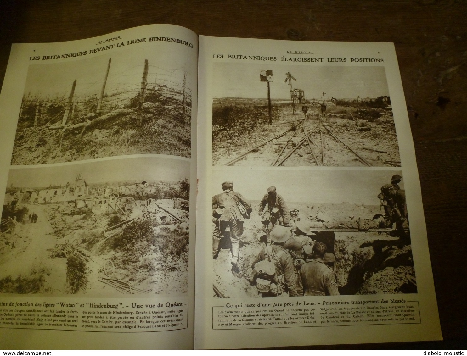 1918 LE MIROIR: Les belges à Dixmude;English soldier-dogs;Les sangliers-mascottes des allemands;Combres,Herbeville;etc