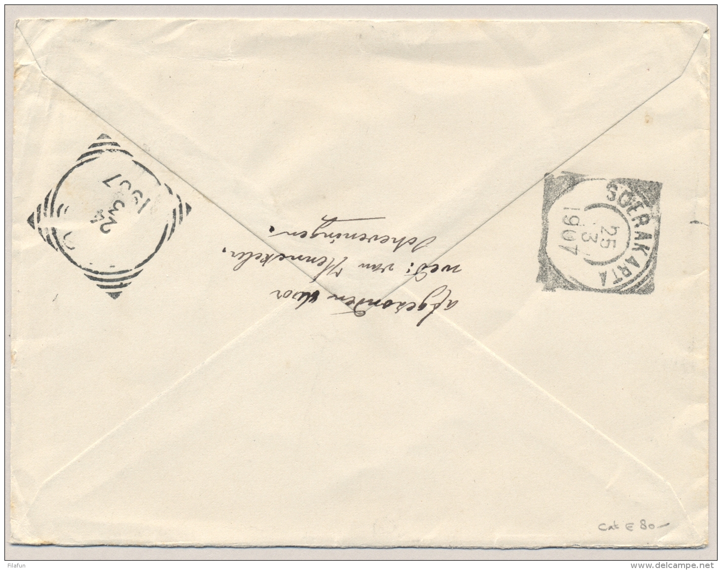 Nederland - 1907 - 12,5 Cent Bontkraag, Envelop G11 Van Scheveningen Via Maos Naar Soerakarta / Nederlands Indië - Postal Stationery