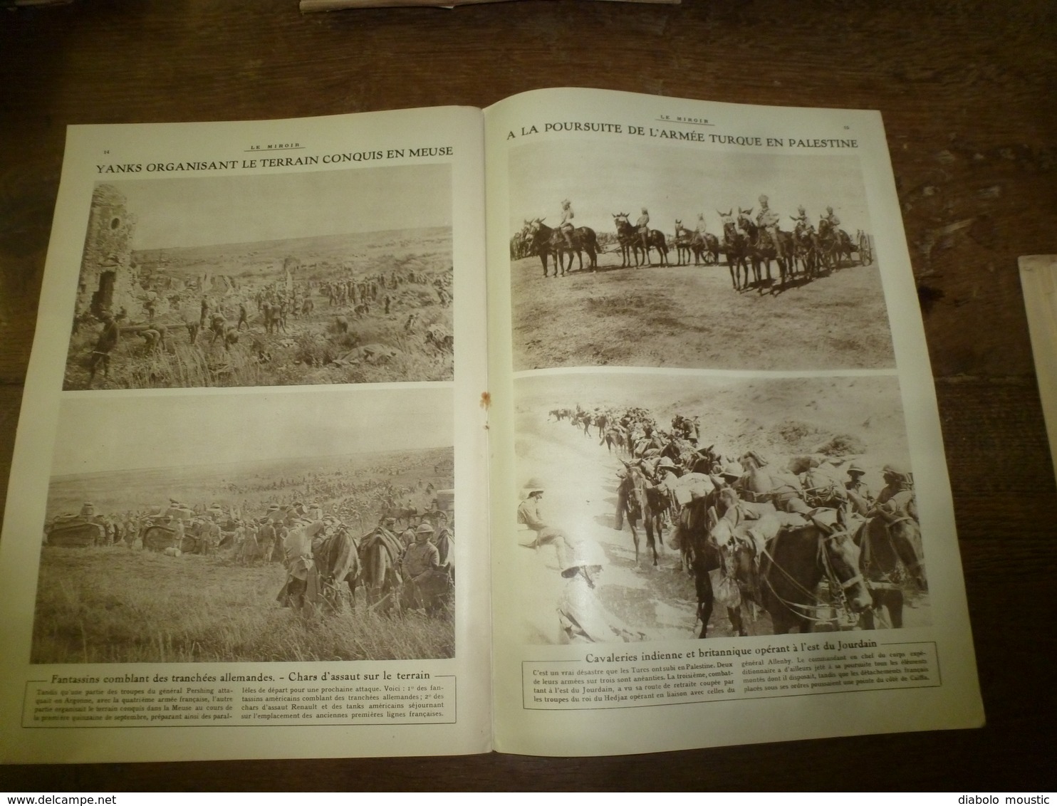 1918 LE MIROIR: Beaulieu-les-Fontaines;Chefs alliées Macédoine;Franc-angl-belg à Stadenberg,Westroosebeke;Dadizeele;etc