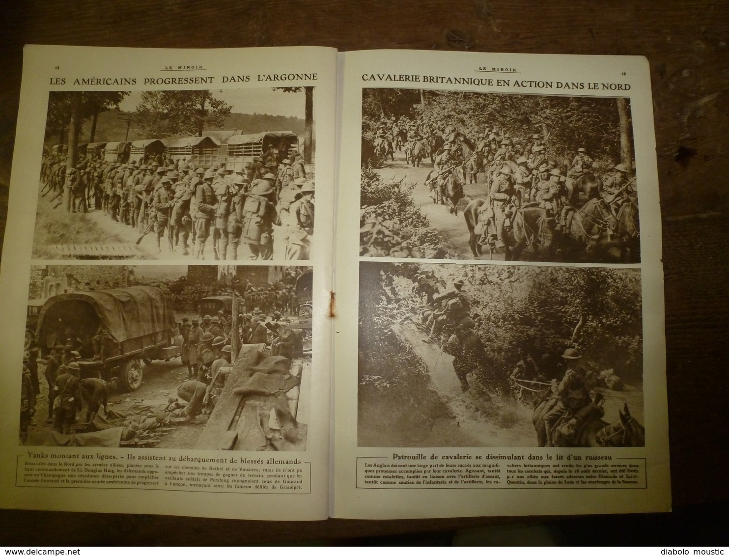 1918 LE MIROIR: Cavalerie Britannique;Les Réfugiés Reviennent;Carte Des Négociations De Paix;Bataille Des Flandres;etc - Français