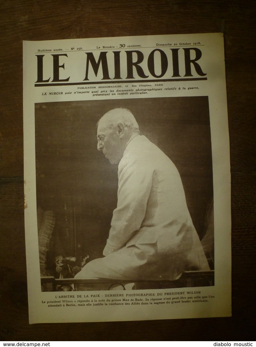 1918 LE MIROIR: Cavalerie Britannique;Les Réfugiés Reviennent;Carte Des Négociations De Paix;Bataille Des Flandres;etc - Français