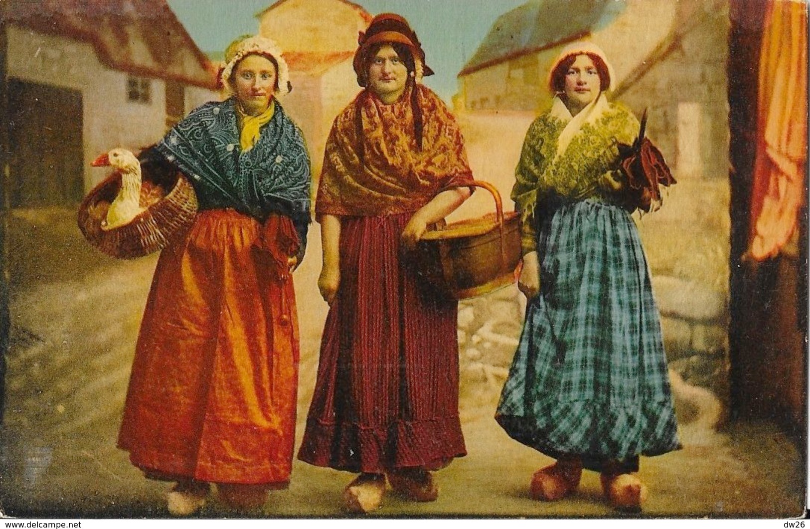L'Auvergne - Femmes En Costume Auvergnat - Carte G. D'O. N° 1013/13 Colorisée Non Circulée - Kostums