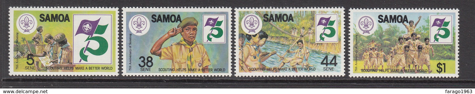 1982 Samoa Boys Scouts Scouting  Complete Set Of 4 MNH - Samoa