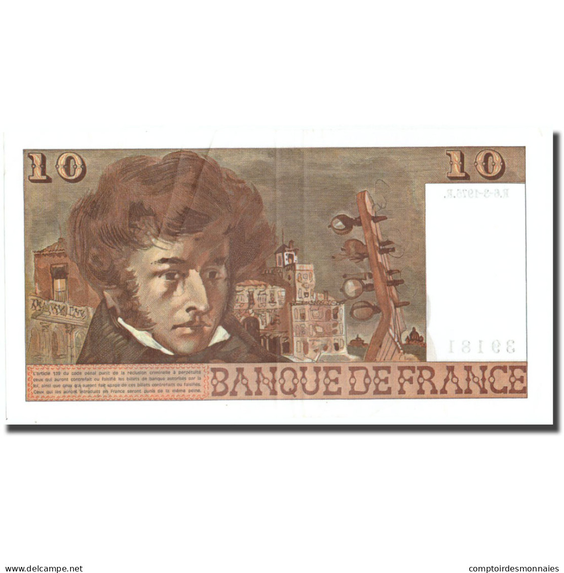 France, 10 Francs, 10 F 1972-1978 ''Berlioz'', 1975, 1975-03-06, SUP, KM:150b - 10 F 1972-1978 ''Berlioz''