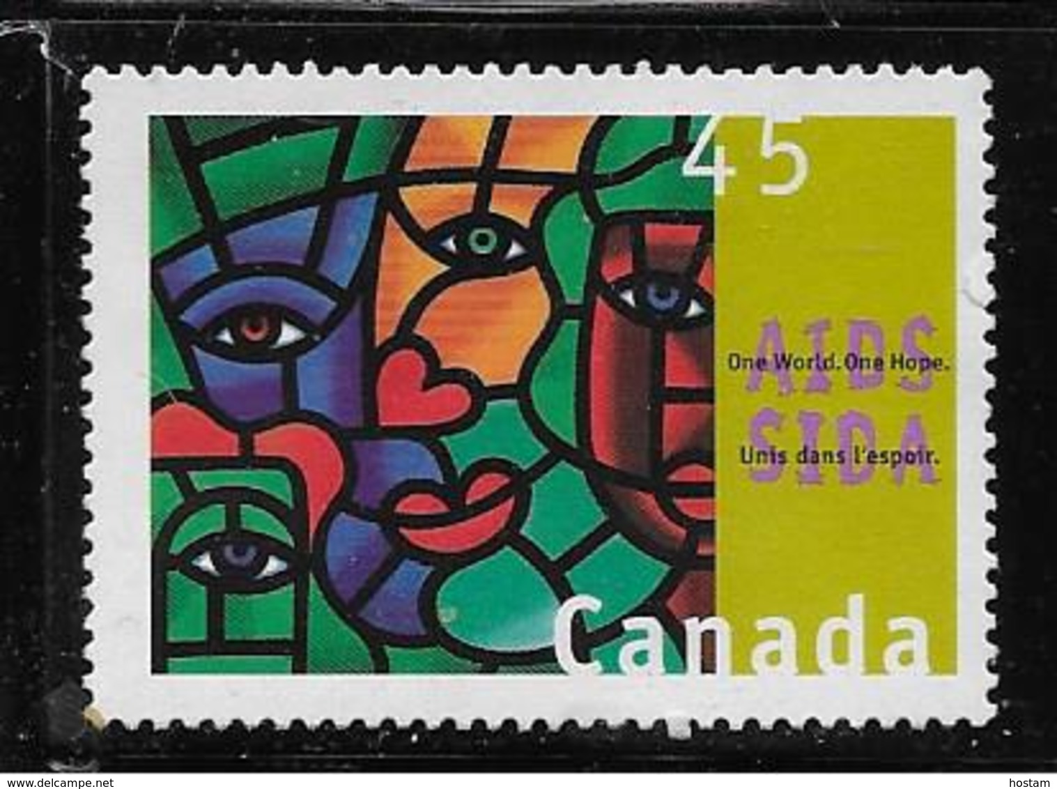 CANADA, 1996, USED  # 1603,   A IDS  AWARENESS: One World, One  Hope - Oblitérés
