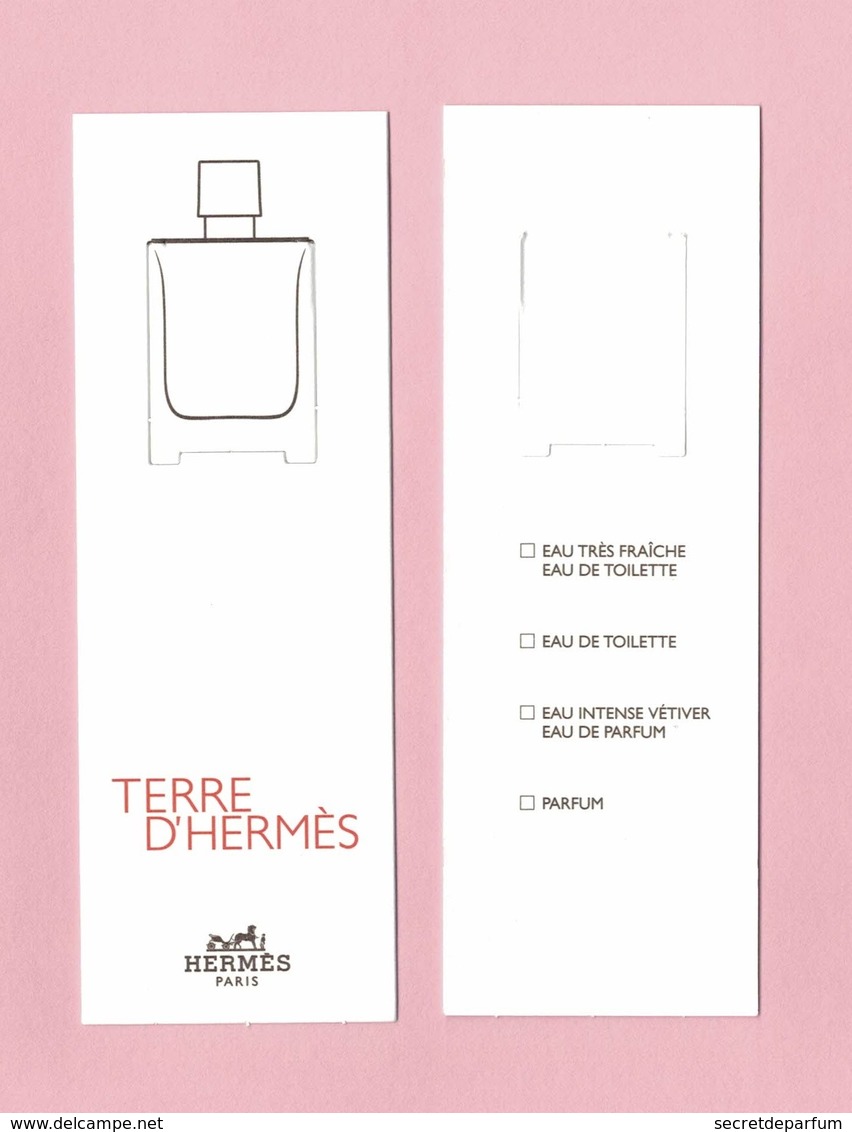 Cartes Parfumées Carte TERRE D'HERMÈS De HERMES RECTO VERSO - Modern (from 1961)