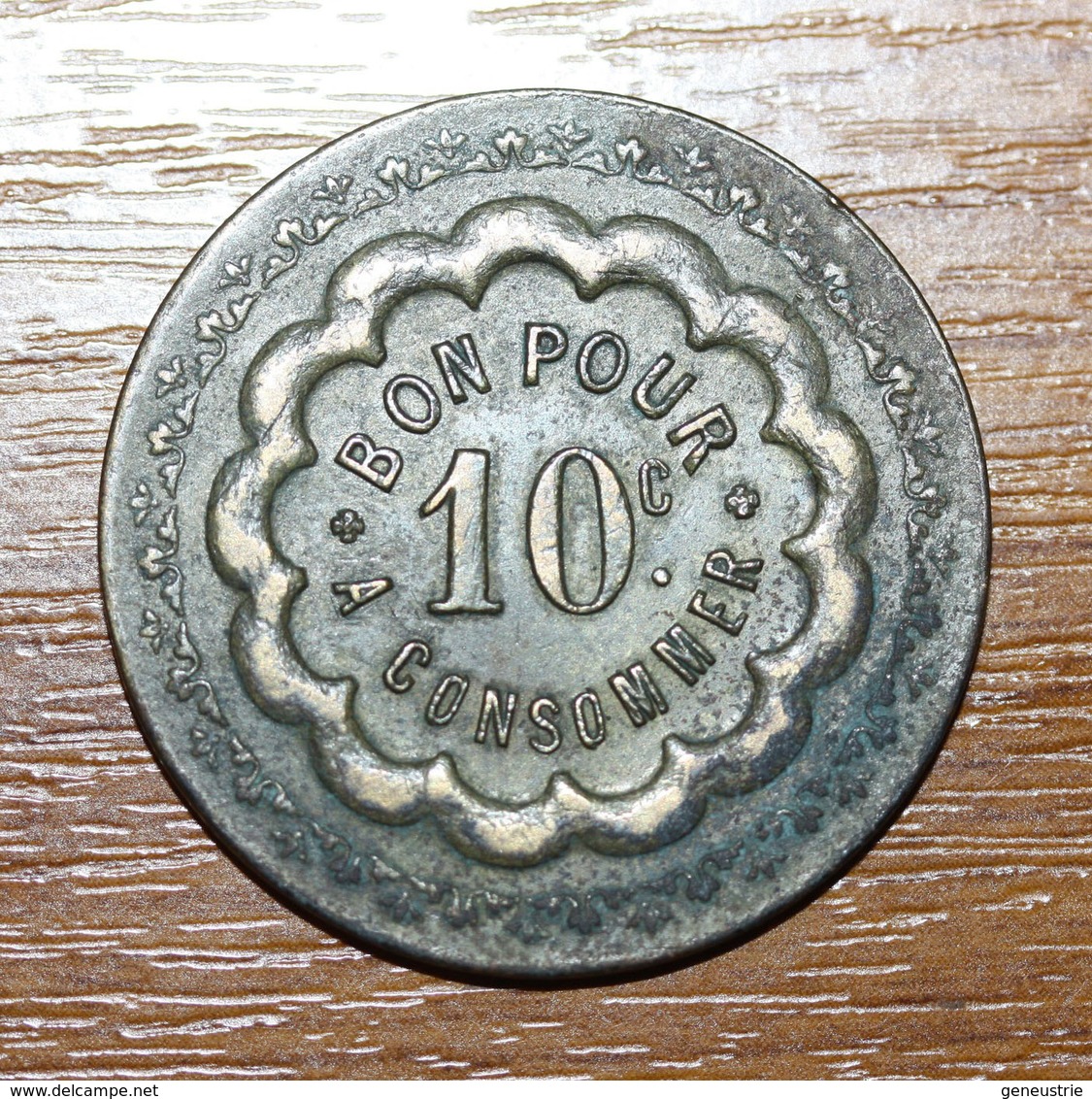 Jeton Au Module De La 10 Centimes Bronze "Bon Pour 10c à Consommer" Paris - Monnaie De Nécessité - Monetary / Of Necessity