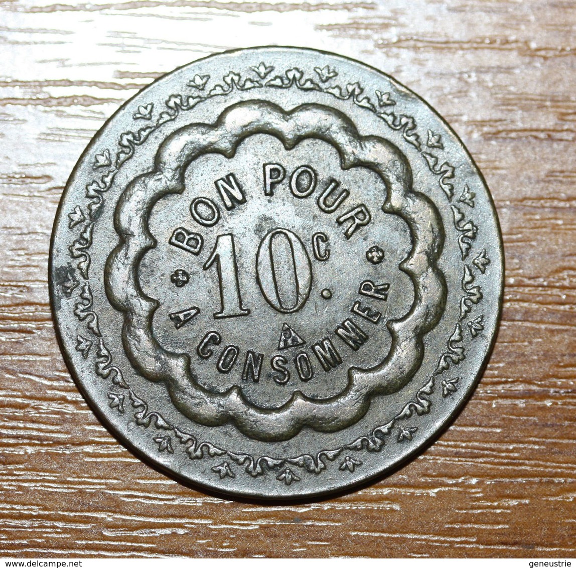 Jeton Au Module De La 10 Centimes Bronze "Bon Pour 10c à Consommer" Paris - Monnaie De Nécessité - Monetary / Of Necessity