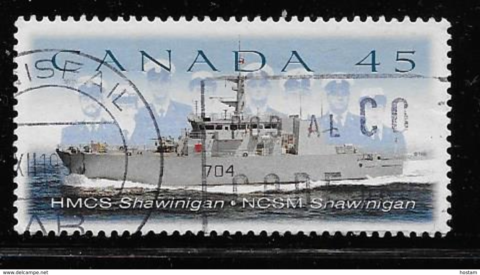 CANADA, 1998, USED, # 1763,  CANADIAN NAVAL RESERVE, HMCS SHAWINIGAN, 20 STAMPS. - Oblitérés