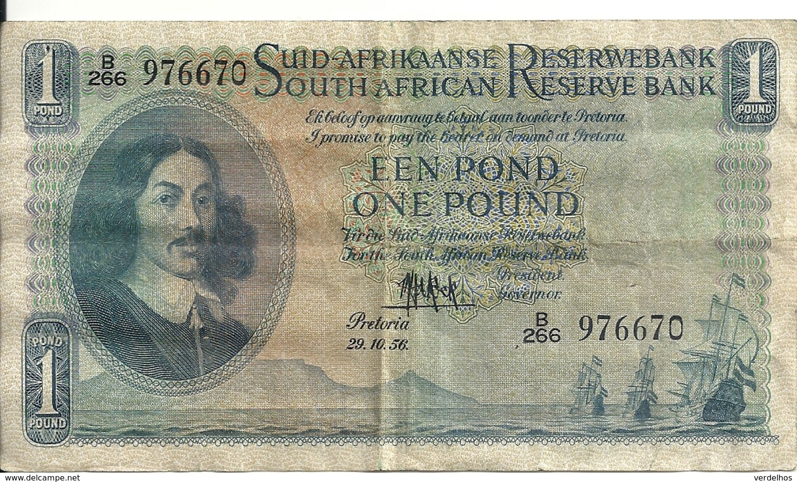 AFRIQUE DU SUD 1 RAND 1956 VF P 93 E - Afrique Du Sud