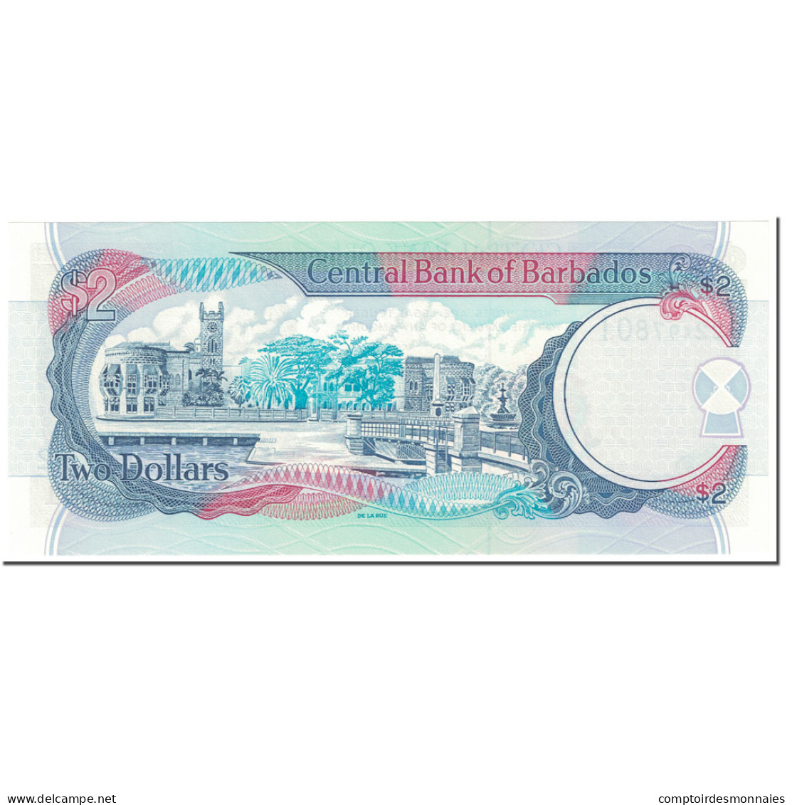 Billet, Barbados, 2 Dollars, 1999, Undated (1999), KM:54b, NEUF - Barbades