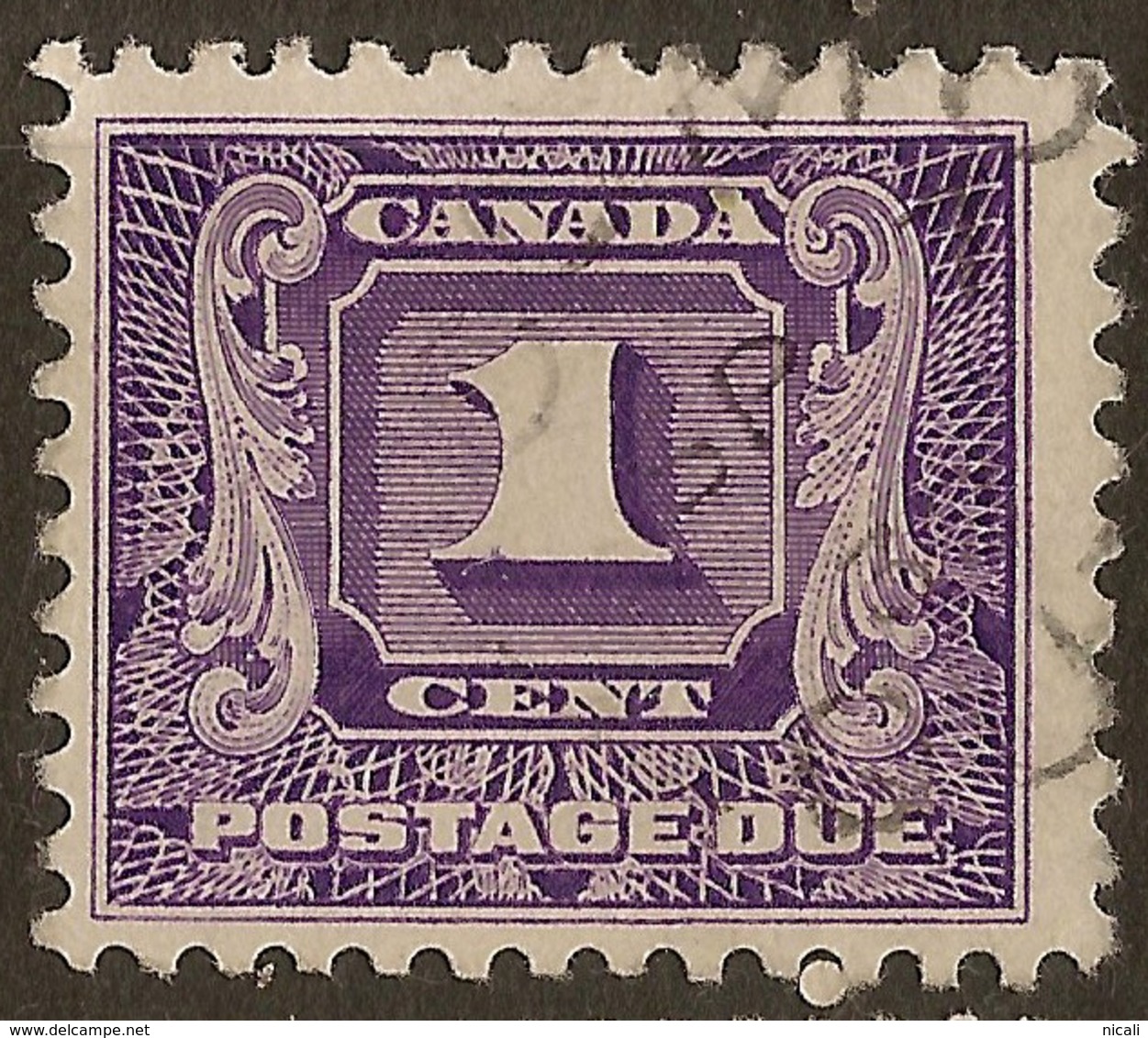 CANADA 1930 1c Postage Due SG D9 U #OE61 - Portomarken