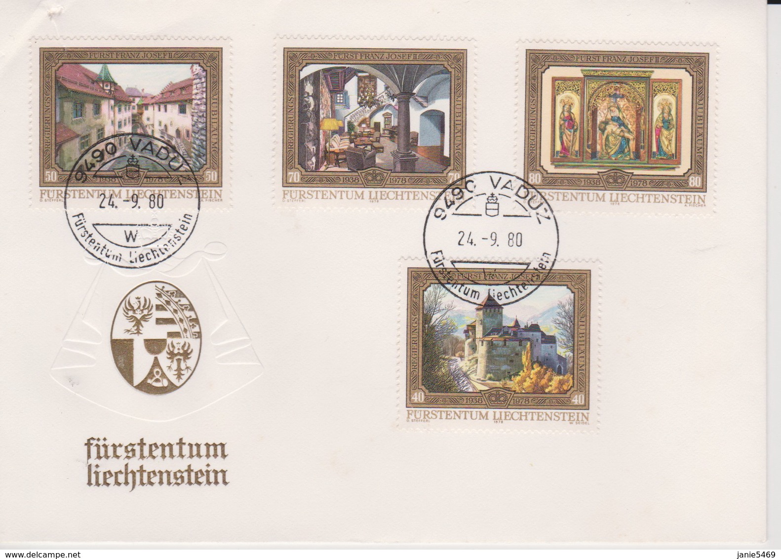 Liechtenstein 1980 Paintings FDC - Covers & Documents