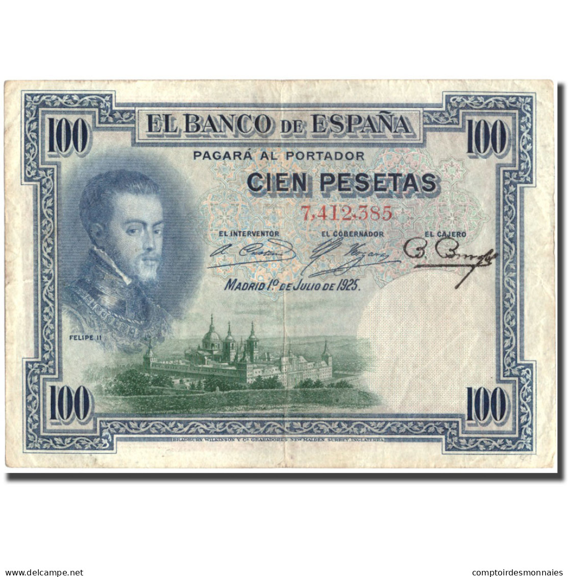 Billet, Espagne, 100 Pesetas, 1925, 1925-07-01, KM:69a, TB+ - 100 Peseten