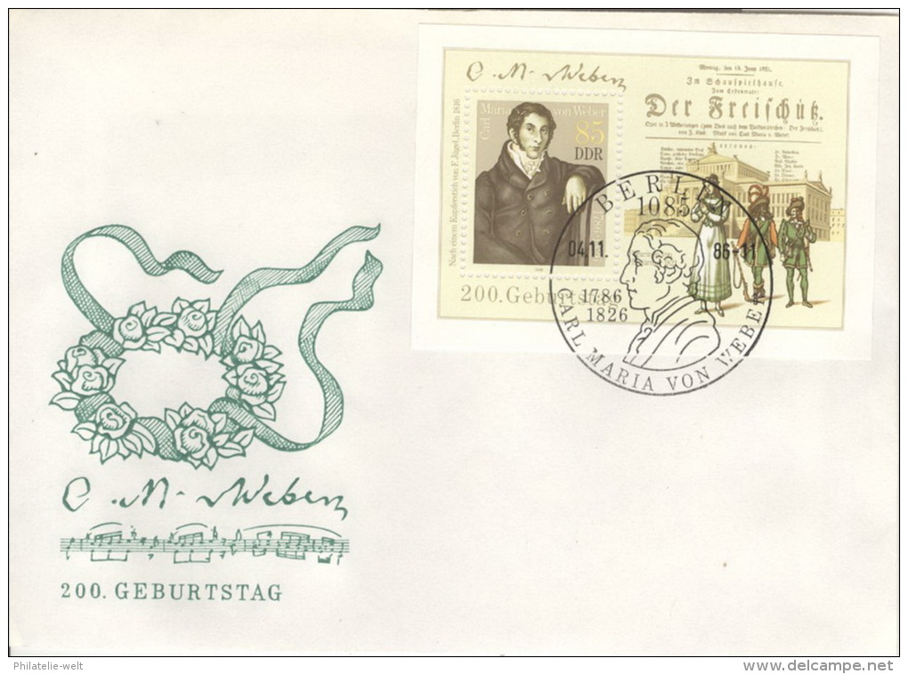 DDR Block 86 FDC Sonderstempel - Sonstige & Ohne Zuordnung