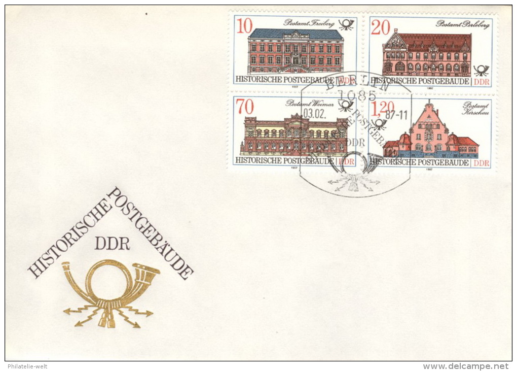 DDR 3087/70 Viererblock FDC Sonderstempel - Sonstige & Ohne Zuordnung