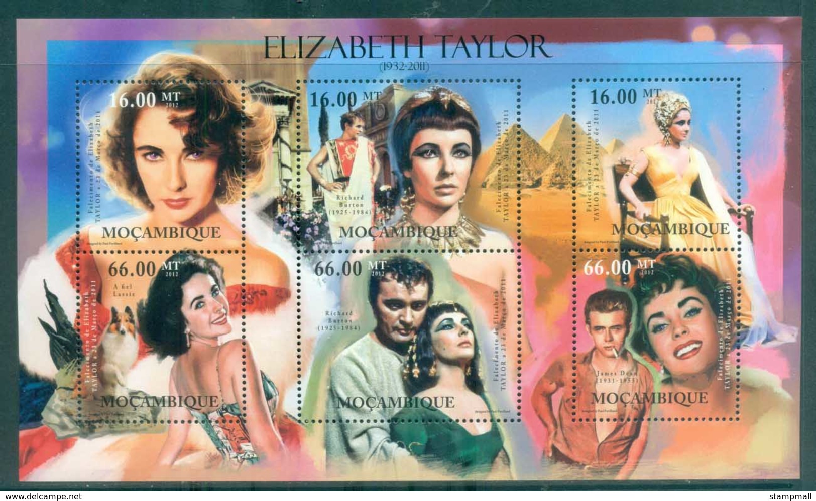 Mozambique 2012 Famous People, Film, Elizabeth Taylor MS MUH MOZ12104a - Mozambique