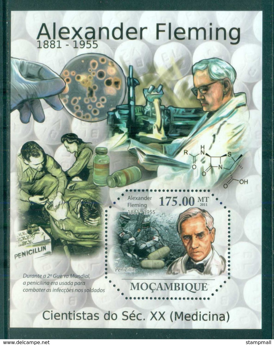 Mozambique 2012 Famous People, Medical, Alexander Fleming MS MUH MOZ016 - Mozambique