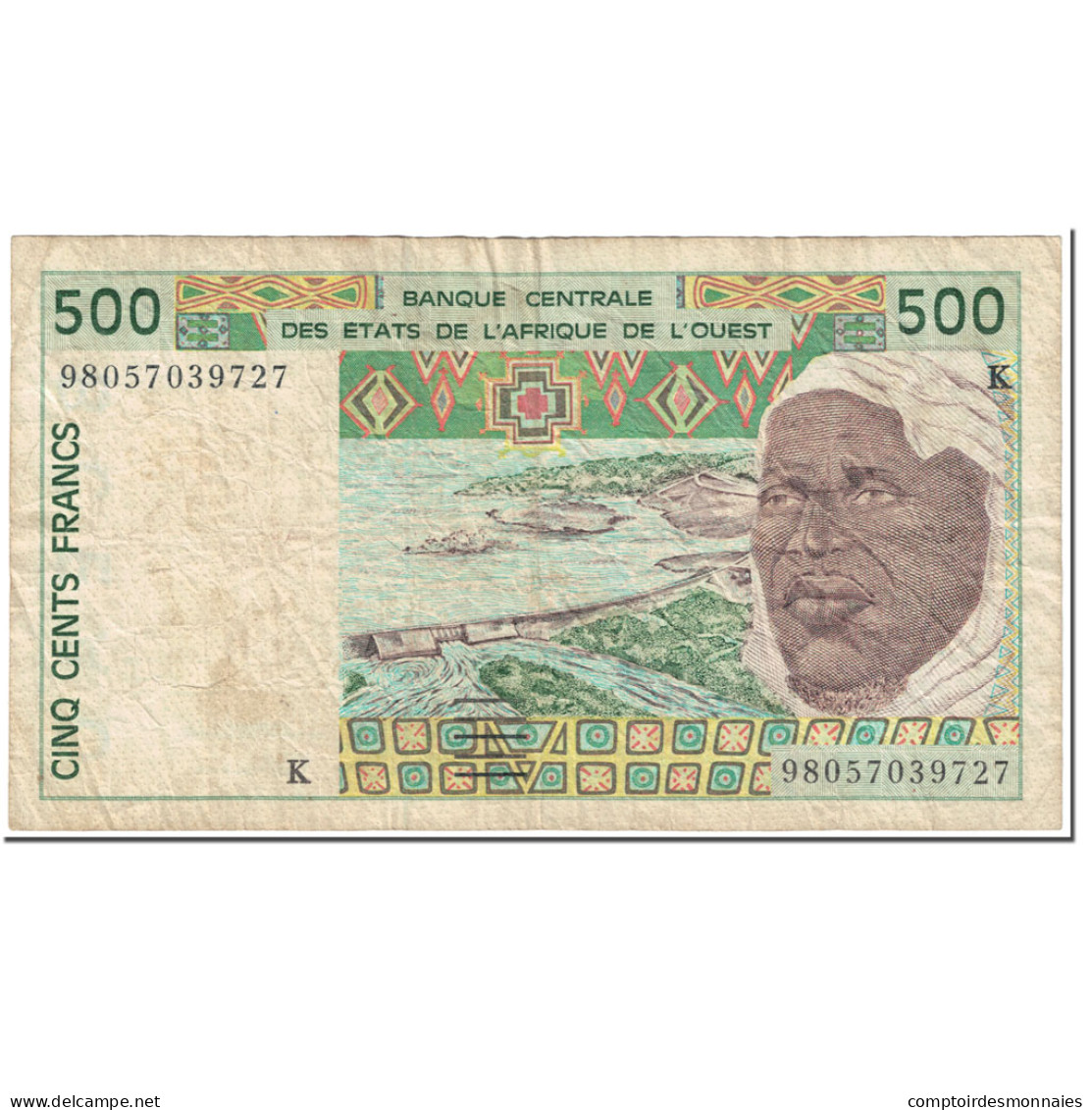 Billet, West African States, 500 Francs, 1998, Undated (1998), KM:710Ki, TB - West African States