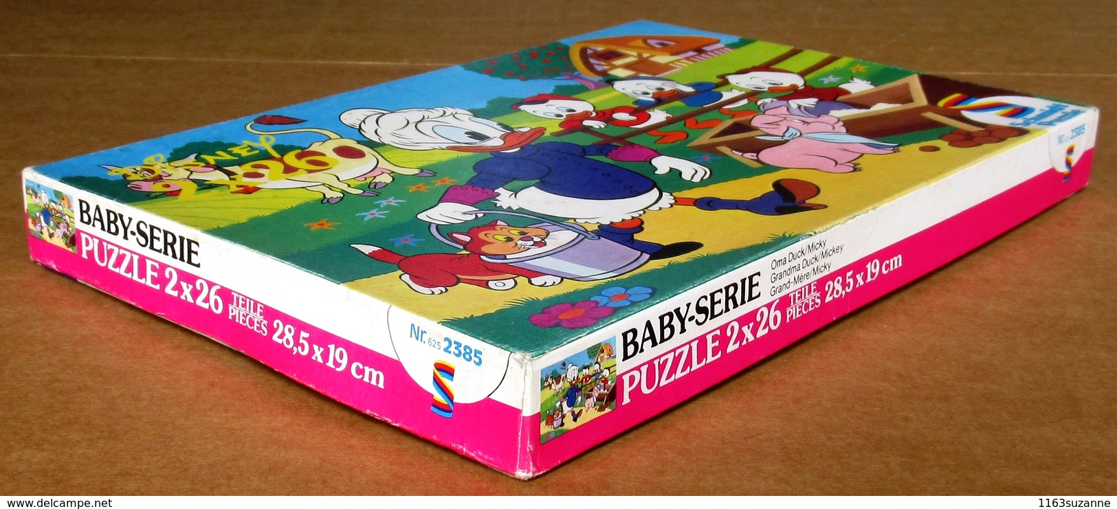 Ancienne Boîte SCHMIDT PUZZLE Walt Disney (2 X 26) : Grand-Mère Donald / Mickey (réf. 625 2385) - Puzzle Games