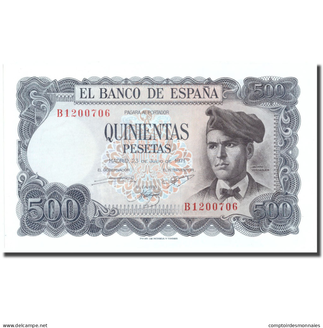 Billet, Espagne, 500 Pesetas, 1971, 1971-07-23, KM:153a, SPL+ - 500 Pesetas