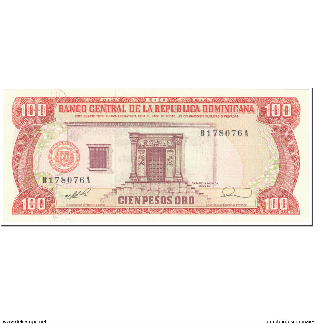 Billet, Dominican Republic, 100 Pesos Oro, 1990, UNdated (1990), KM:128b, NEUF - Dominicaine