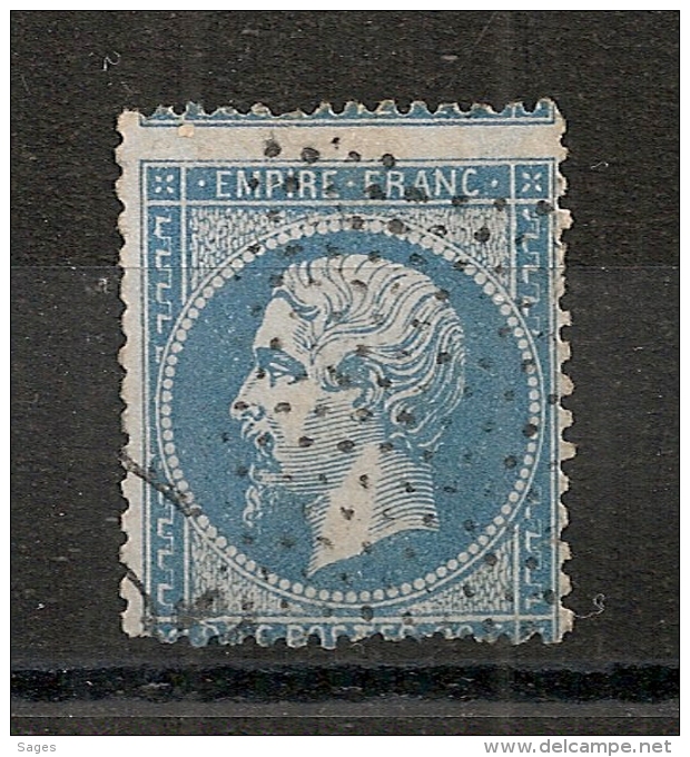 20c  EMPIRE DENTELÉ NON LAURE  PIQUAGE - 1862 Napoleon III