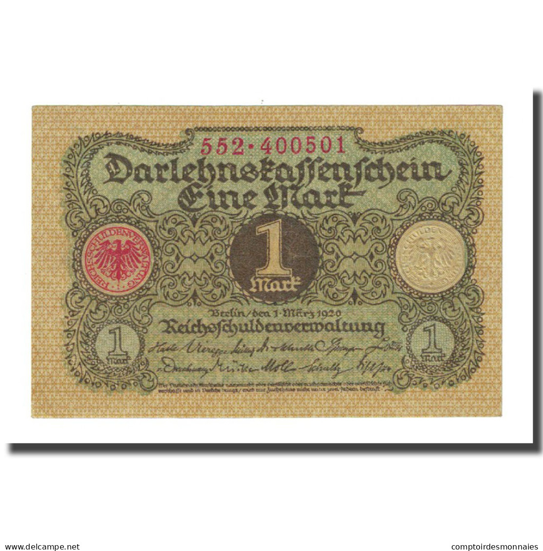 Billet, Allemagne, 1 Mark, 1920-03-01, KM:58, SUP+ - 1 Mark