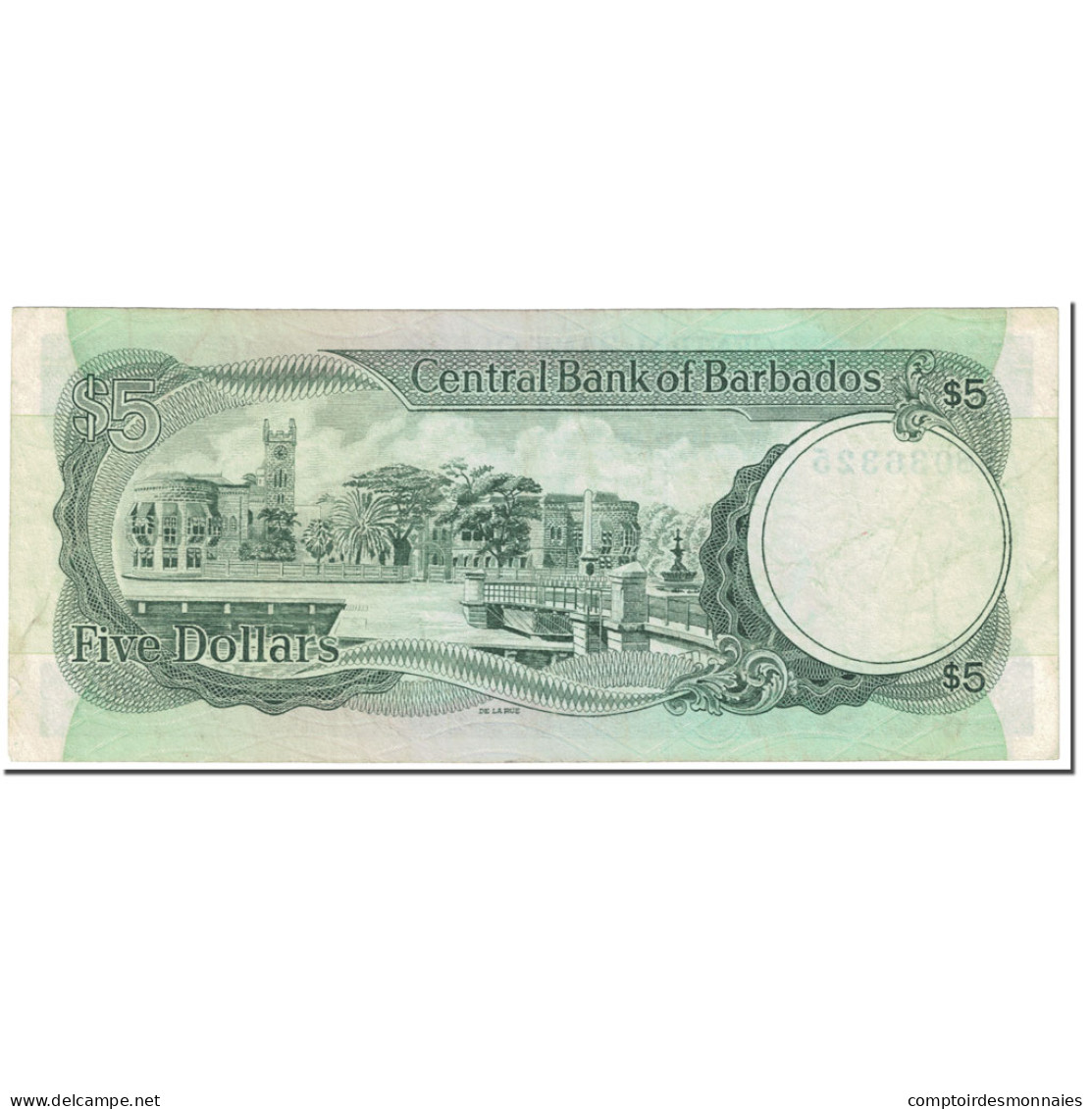 Billet, Barbados, 5 Dollars, 1975, Undated (1975), KM:32a, TTB+ - Barbades