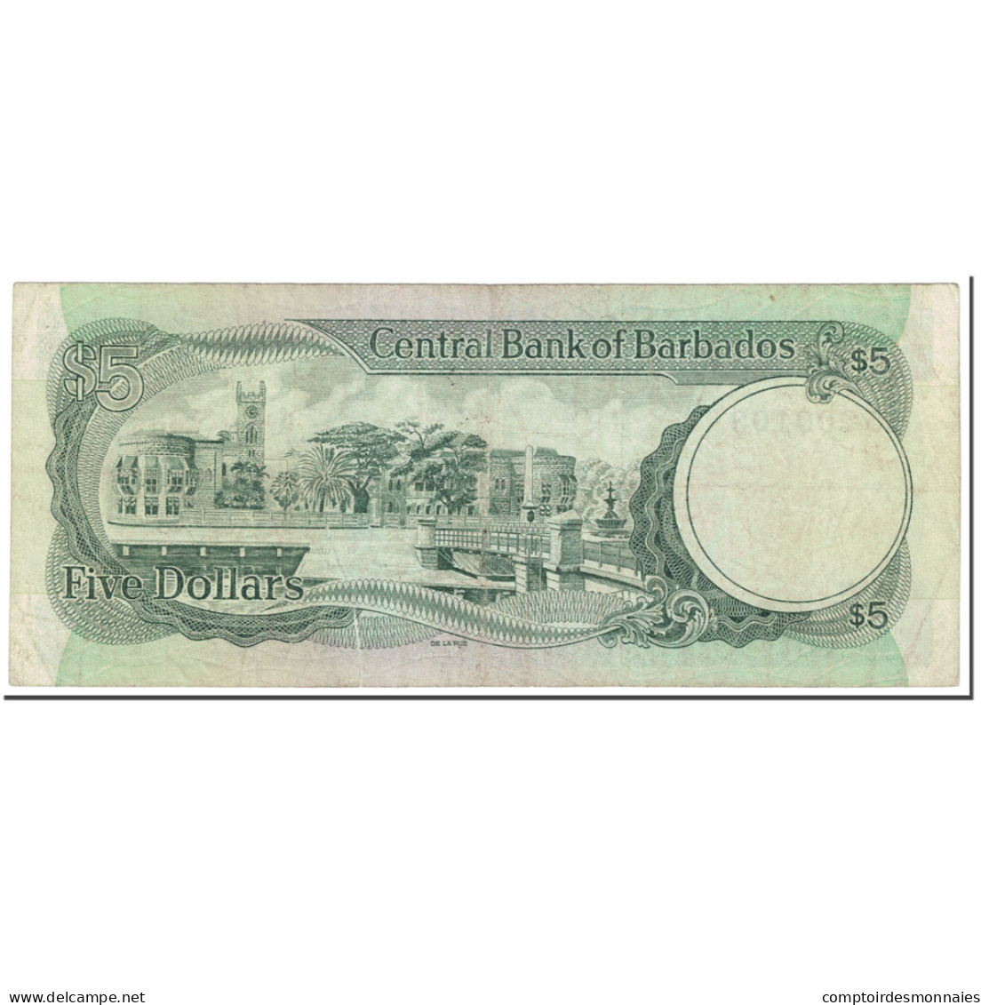 Billet, Barbados, 5 Dollars, 1975, Undated (1975), KM:32a, TTB - Barbades