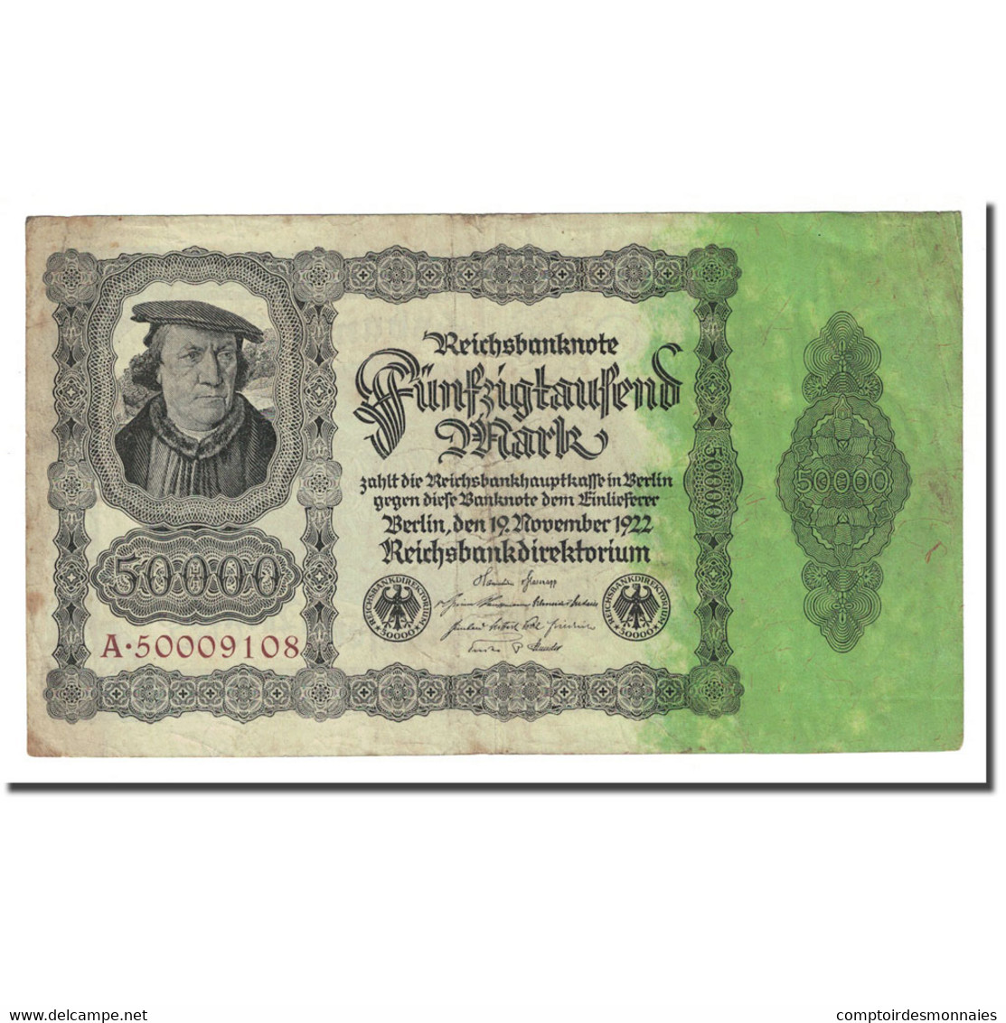 Billet, Allemagne, 50,000 Mark, 1922-11-19, KM:79, TTB - 50000 Mark