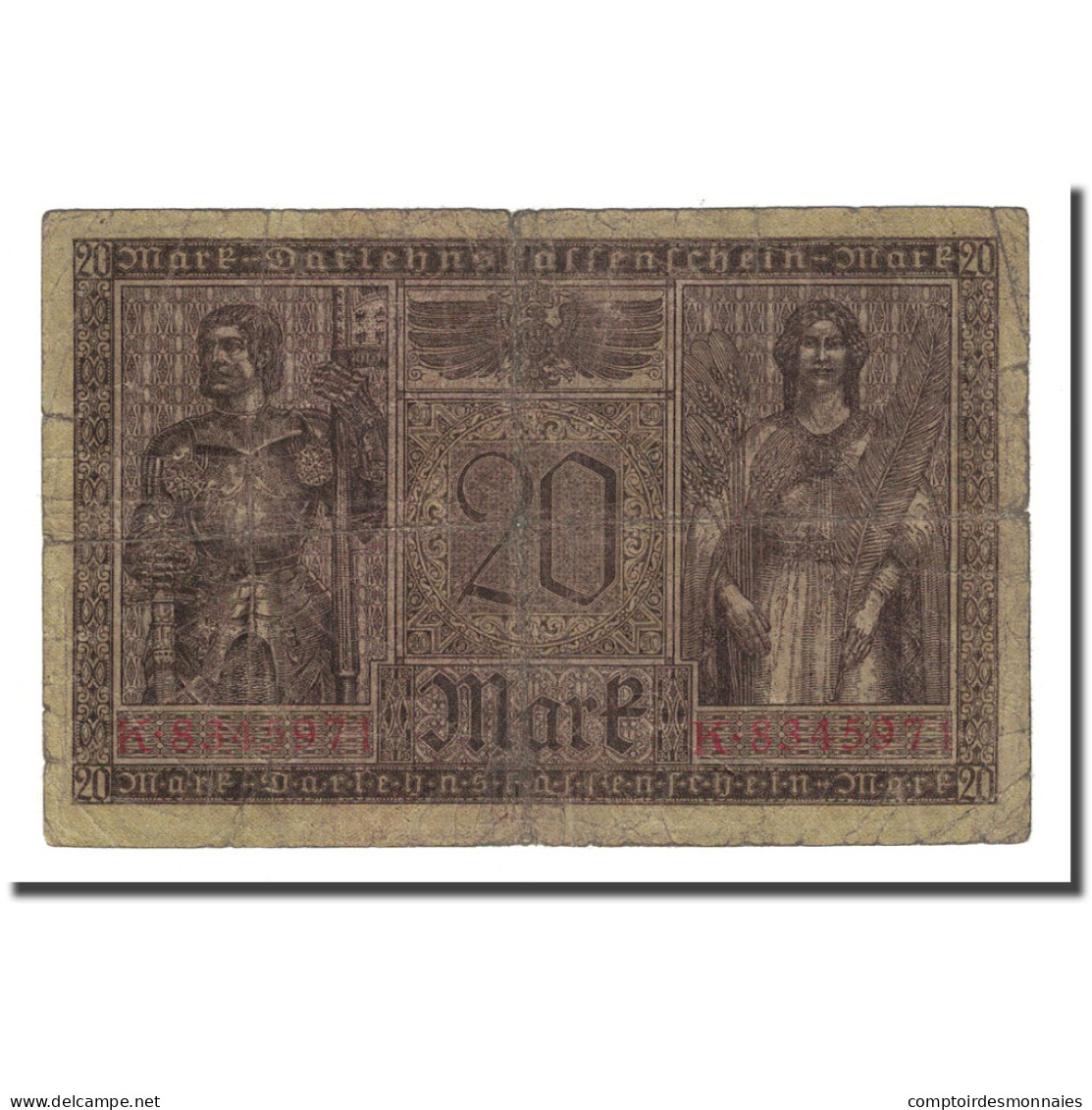 Billet, Allemagne, 20 Mark, 1918-02-20, KM:57, B - 20 Mark