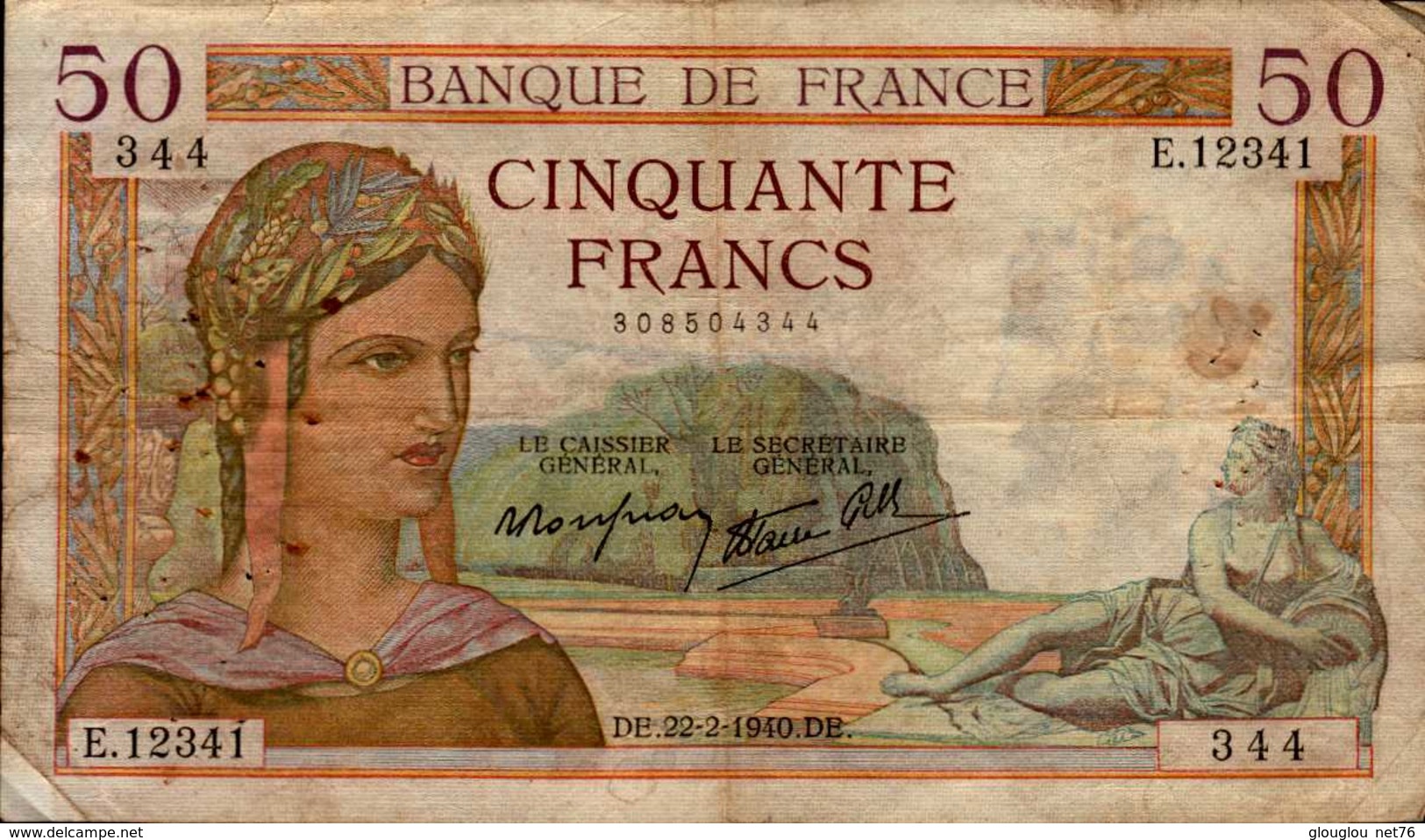 BANQUE DE FRANCE   BILLET DE 50F  1940 - 50 F 1940-1942 ''Jacques Coeur''