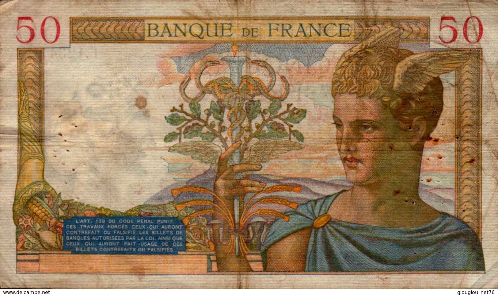 BANQUE DE FRANCE   BILLET DE 50F  1940 - 50 F 1940-1942 ''Jacques Coeur''